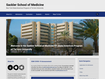 sacklerschool.org snapshot