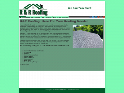 randrroofingoregon.com snapshot