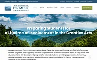 blueridgecenterarts.com snapshot