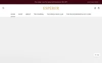 www.espererskincare.com snapshot